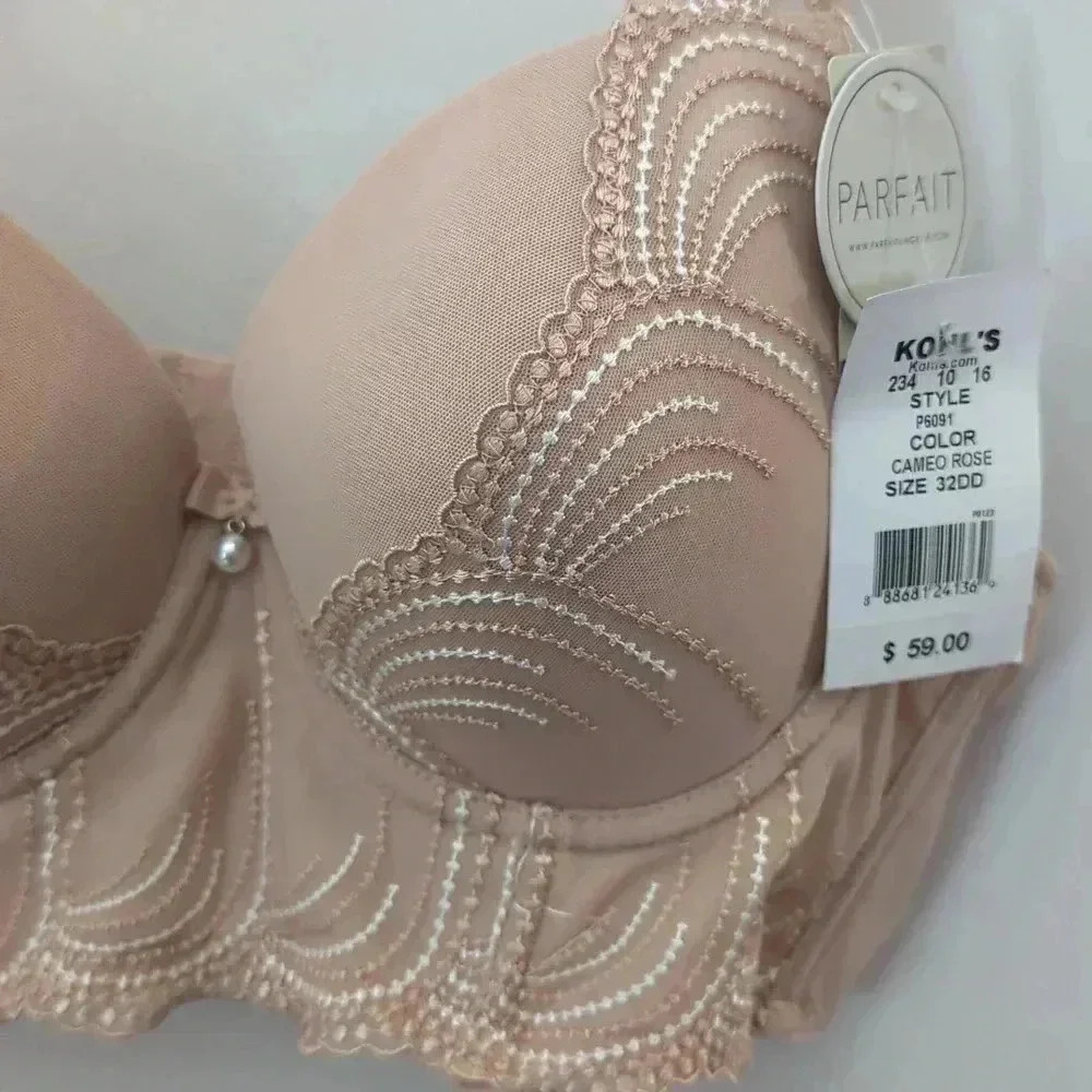 Parfait PEARL LONGLINE PLUNGE BRA - CAMEO ROSE - Picture 7 of 8